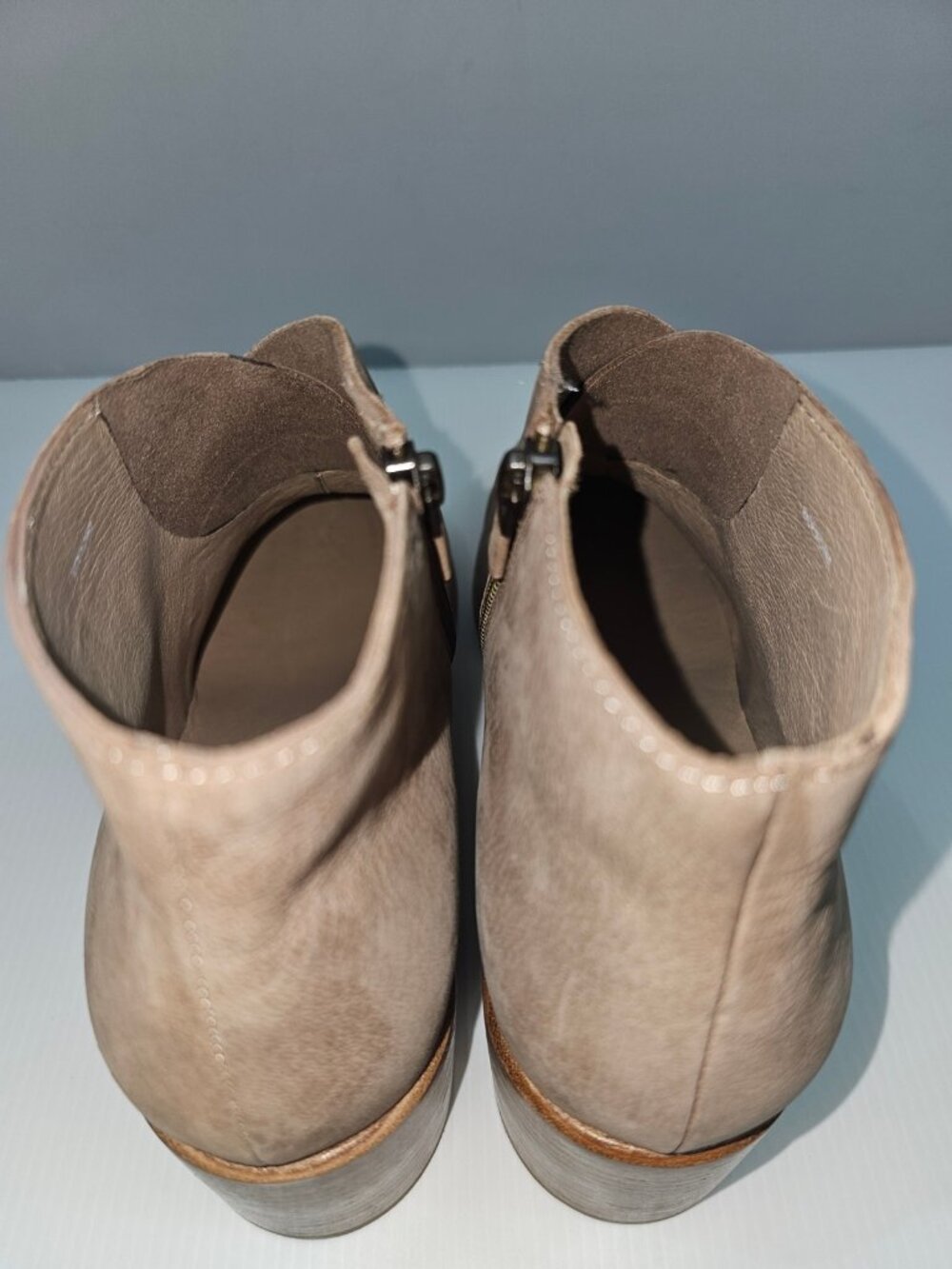 Eileen Fisher Melrose Ankle Bootie Womens 11 Earth Tan Nubuck Block Heel Boot - Picture 10 of 14